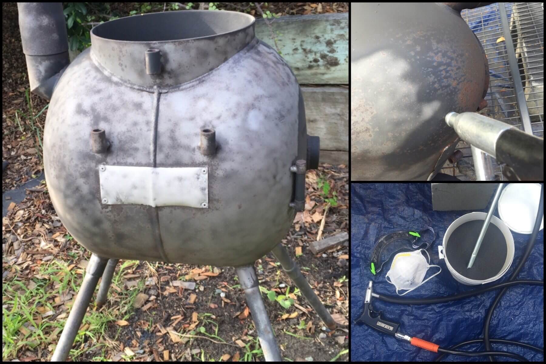 Cleaning and Repainting a Rusty Ozpig Using a Sandblaster | The Camp Oven Cook